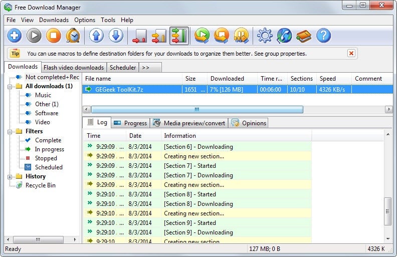 Software downloader download manager download